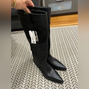 Zara leather boots, black, size 41
